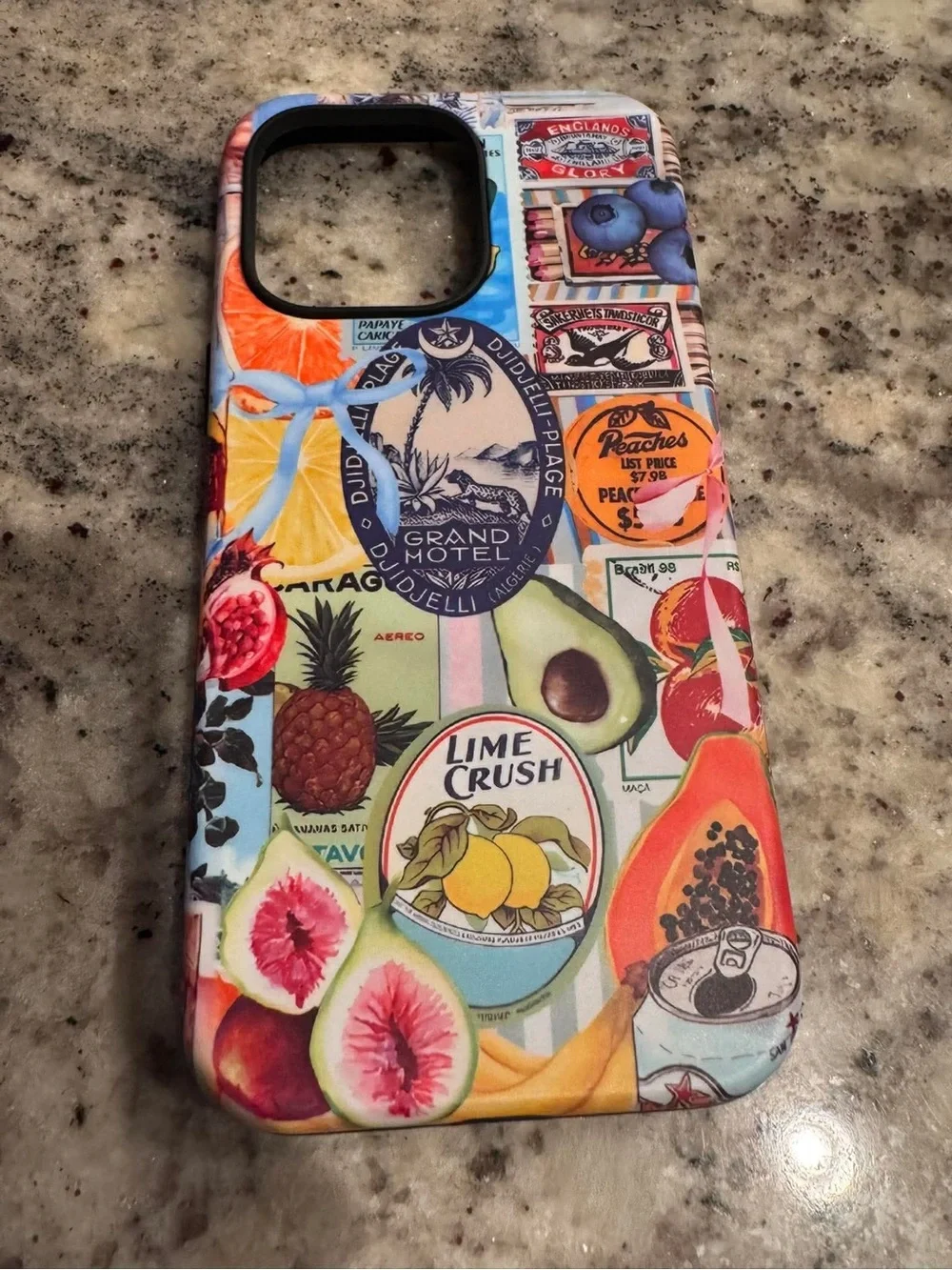 Apple Multicolor Tropical Fruit Collage Phone Case iPhone 14 Pro Max
